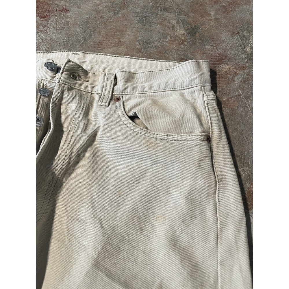 Vintage Levi's 501 Made In USA‎ 0115 Brown Khaki Denim 33W x 32L * - Picture 9 of 15